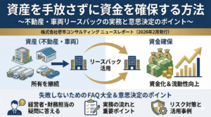 資産を手放さずに資金を確保する方法～不動産・車両リースバックの実務と意思決定のポイント～株式会社壱市コンサルティング ニュースレポート（2026年2月発行）