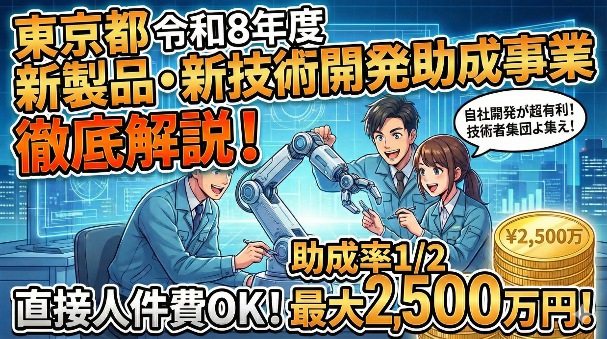 【令和8年度】東京都「新製品・新技術開発助成事業」を徹底解説