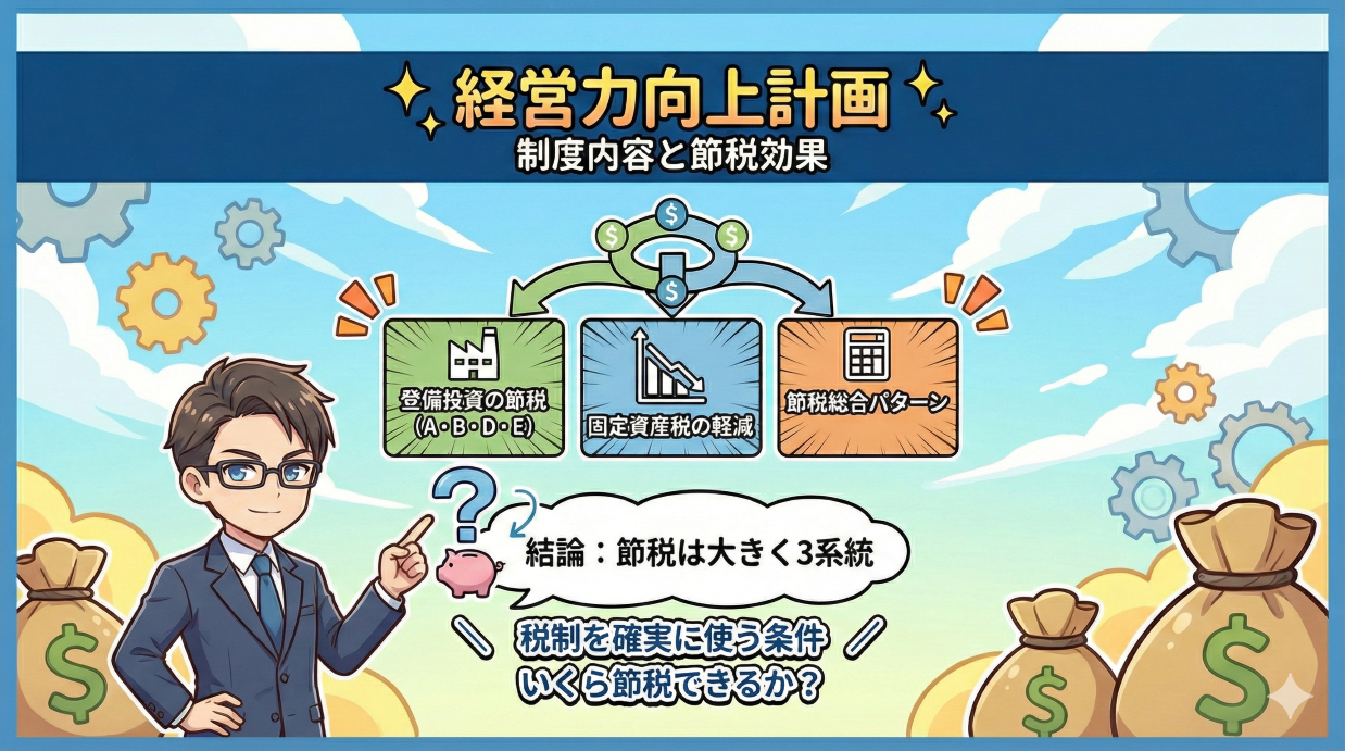 経営力向上計画の制度内容と節税効果の全体像～中小企業等経営強化法に基づく税制優遇を徹底解説 ～