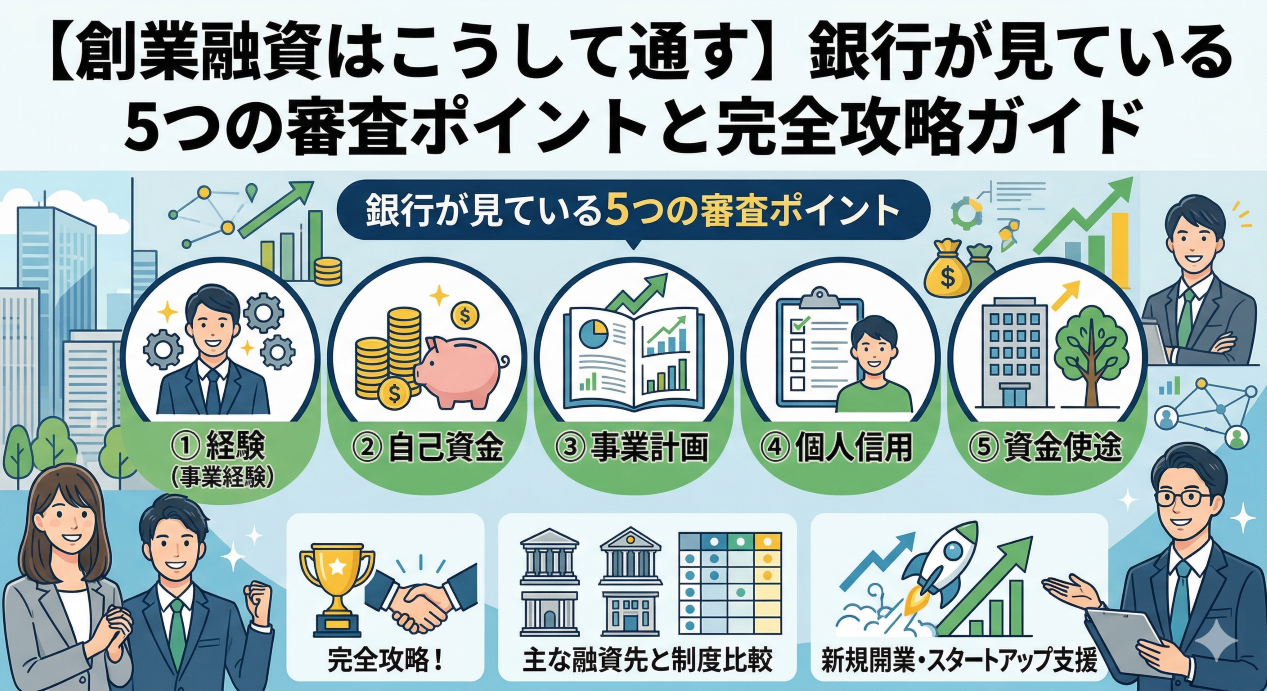 【創業融資はこうして通す】銀行が見ている5つの審査ポイントと完全攻略ガイド