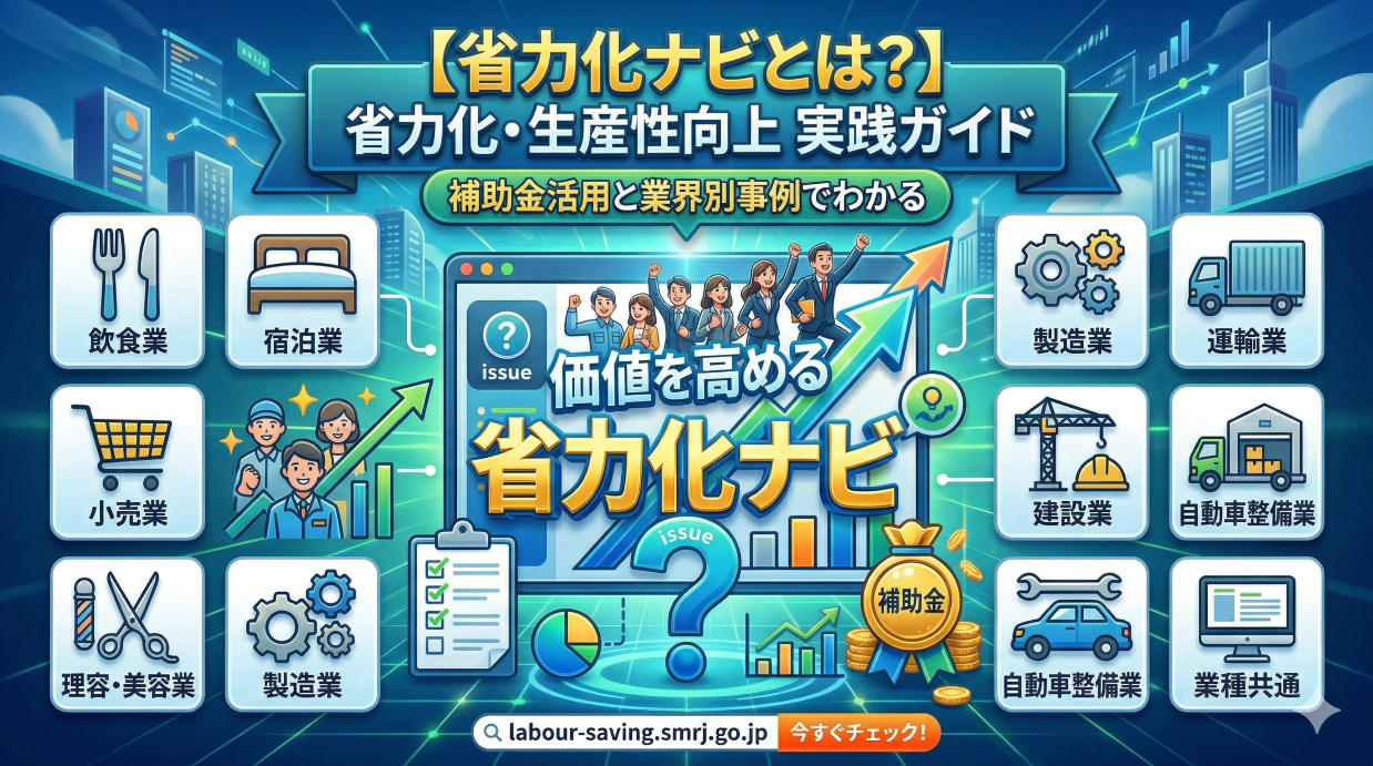 【省力化ナビとは？】補助金活用と業界別事例でわかる 省力化・生産性向上の実践ガイド