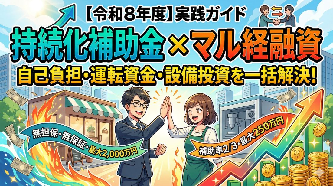 【令和8年度】小規模事業者持続化補助金とマル経融資を組み合わせる方法｜自己負担・運転資金・設備投資を一括で解決する実践ガイド