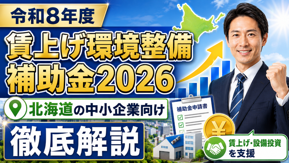 【令和8年度】賃上げ環境整備補助金2026とは？北海道の中小企業向け補助金を徹底解説