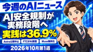 今週のAIニュース｜AI安全規制が実務段階へ（令和8年（2026年）10月第1週）
