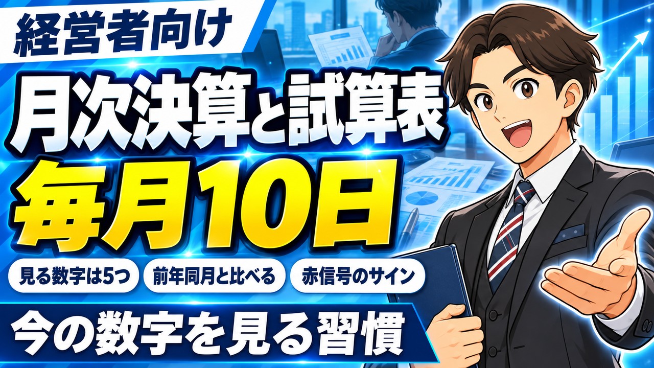 【経営者向け】月次決算と試算表｜毎月「今の数字」を見る習慣のつくり方