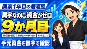 開業1年目の資金ショートは「手元資金」で決まる｜居酒屋の数字で見る