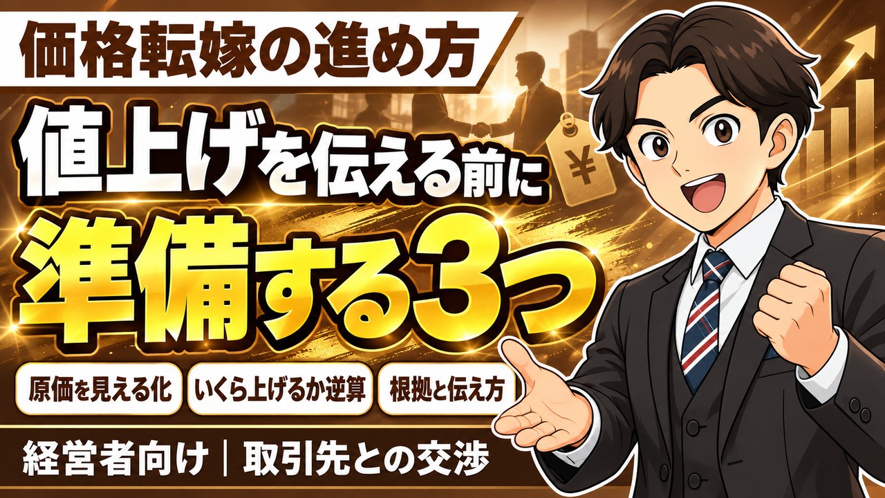 【経営者向け】価格転嫁の進め方｜取引先に値上げを伝える前に準備する3つのこと