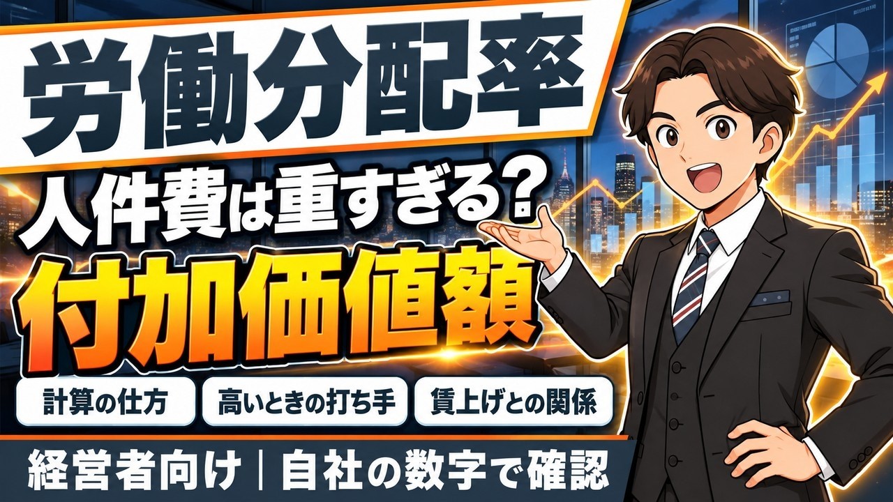 【経営者向け】労働分配率と付加価値額｜人件費の割合を自社の数字で確認する