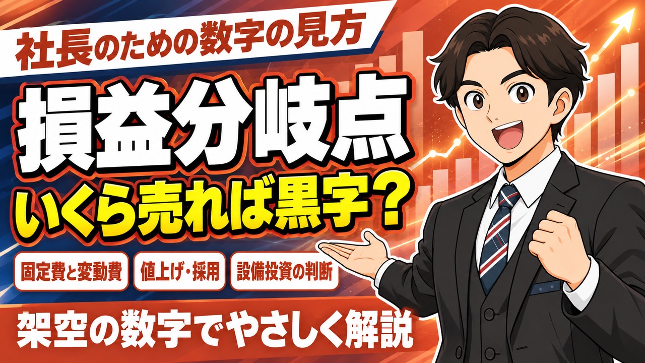 損益分岐点の求め方と判断