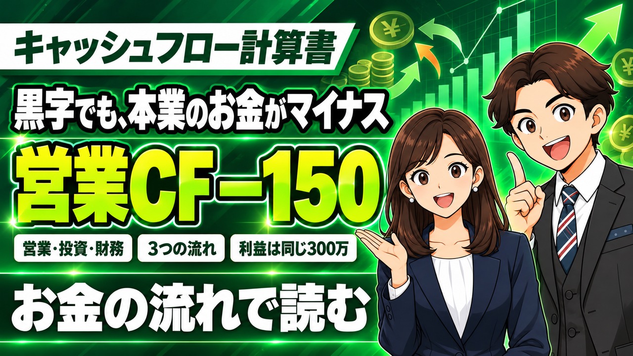 キャッシュフロー計算書の見方｜営業・投資・財務の3つの流れで会社の段階を読む