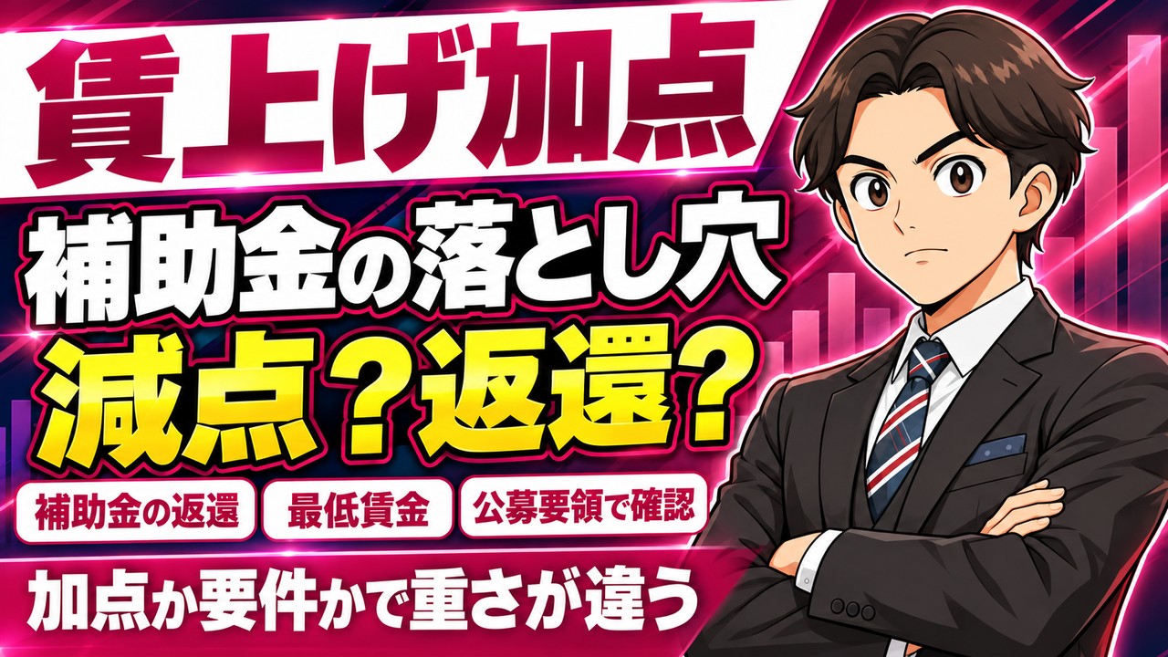 【賃上げ加点の落とし穴】未達なら減点？返還？補助金ごとの違いと取る前の確認