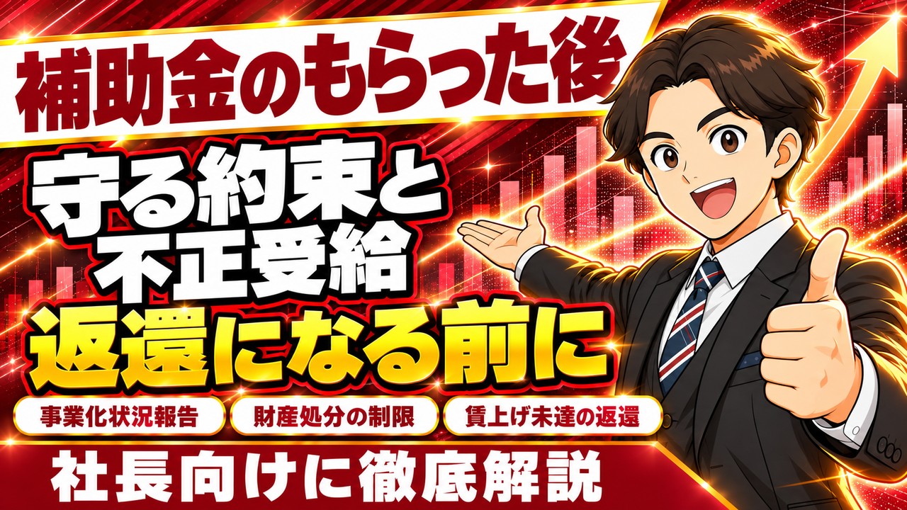 補助金をもらった後の義務とは？事業化状況報告・財産処分・賃上げ未達の返還と不正受給で起きることを解説